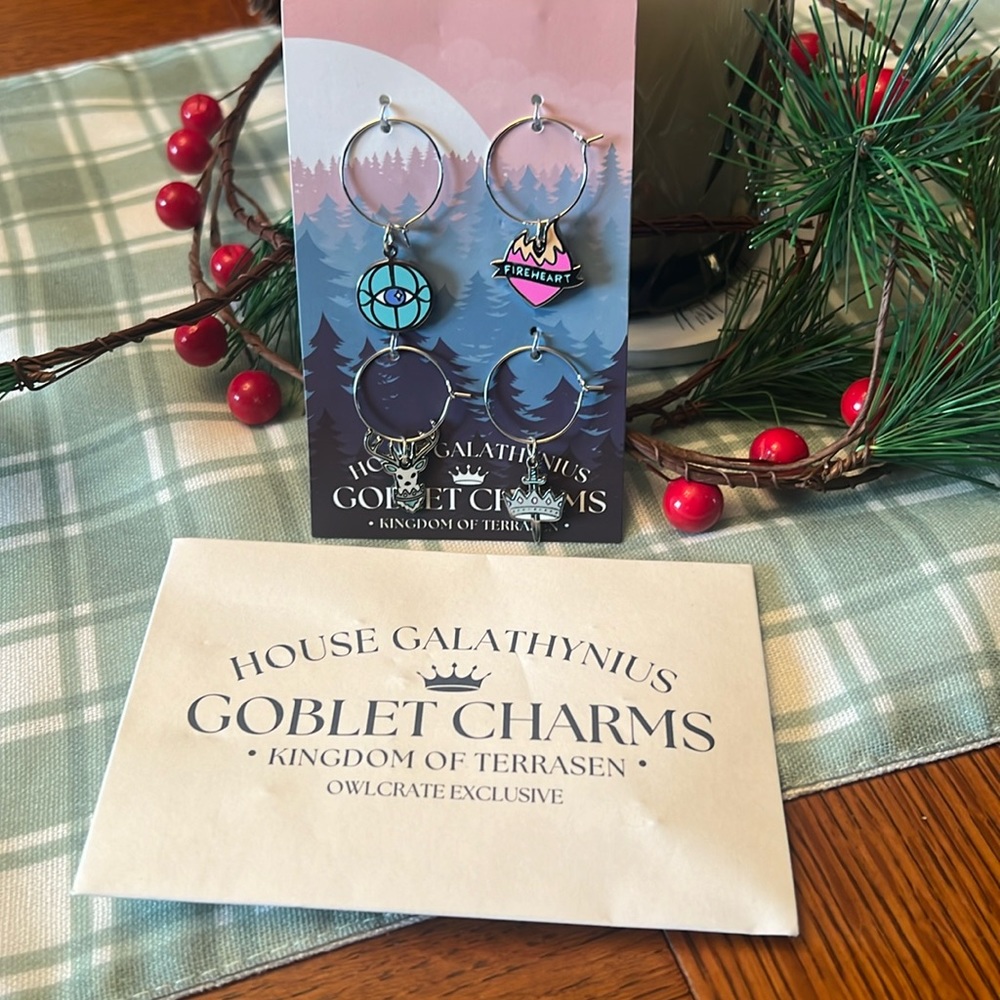 SOLD Owlcrate House Galathynius Goblet Charms kingdom of terrasen Wine Charms